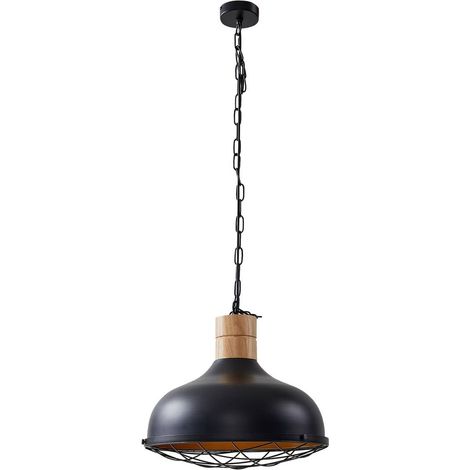 Lindby Lámpara colgante 'Olbi' en Negro de Metal