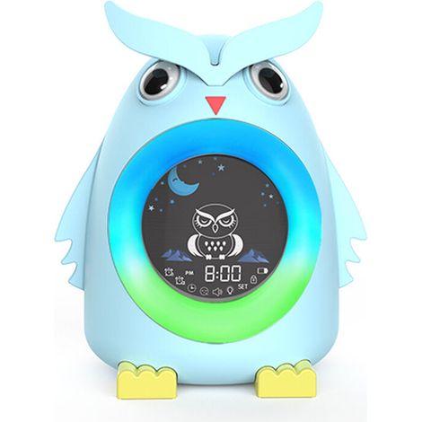 Sveglia per bambini, luce notturna wireless educativa, lampada radio, 5 colori, giorno e notte (1 pz.) (1/5)
