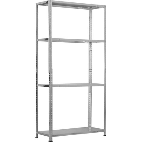 Scaffalatura metallica modulare SteelSmart con 4 ripiani 160 kg 145x30x70 cm 7house
