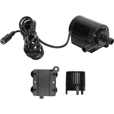 12V 10W Tauchpumpe, 0-450 l/h, 0-400 cm Förderhöhe, für Springbrunnen, mit Durchflussregelung und DC-Schnittstelle (1/5)