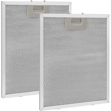 Filtre à graisse métallique pour hotte aspirante (320 x 260 x 9 mm), kit de 2 pièces, accessoires de filtre - déflecteur à graisse (1/5)
