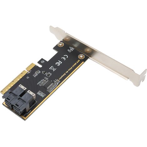 PCIe x8 auf U.2 Dual-Port-Adapterkarte SFF 8643 Mini SAS HD 36-Pin für klassische Desktop-Computer (1/5)
