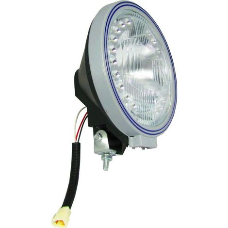 Projecteur halogène universel 23 cm - fonction « yeux d'ange » avec 20 LED - feu antibrouillard - faisceau dirigé - 24 V