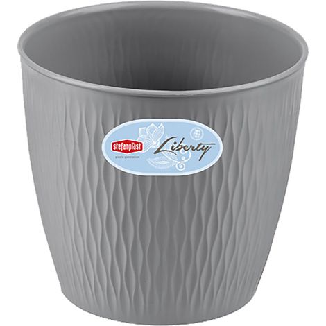 Vaso Tondo X H.27 Stefanplast Liberty Grigio Quarzo Ø 30