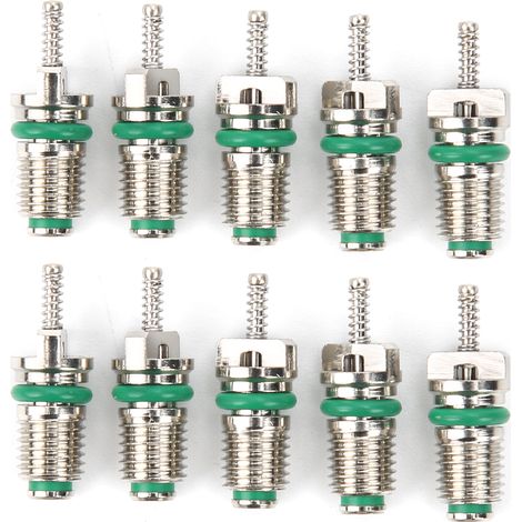10 pièces valves de noyau pour climatisation auto, aiguilles résistantes haute pression, compatibles réfrigérant R134A (1/5)