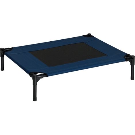 Cama para perros, tumbona para perros, cama para gatos de exterior, cama para mascotas, lugar para dormir, 76,2 x 61 x 18 cm, acero, tela Oxford 600D, azul, para uso interior y exterior, en el sitio (1/5)