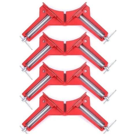 Serre-joints d'angle pour le travail du bois, à angle droit (90°), pour le soudage et le cadre photo. Outil de menuisier à main réglable. (1/5)