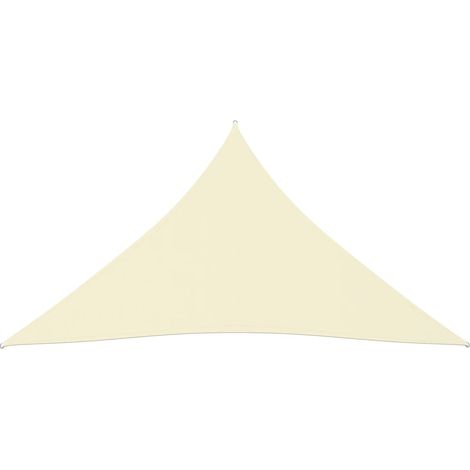 Voile d'ombrage, Protection Solaire, pour Jardin Terrasse Extérieur, Tissu Oxford triangulaire 4x5x5 m Crème OIB5044E (1/5)
