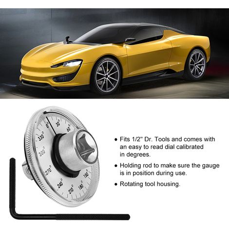 Clé dynamométrique réglable avec jauge d'angle et ensemble d'outils de garage et de mesure pour voiture (1/5)