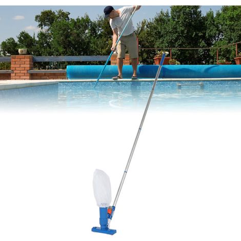 Aspirateur De Piscine - A Jet D Eau - Pour Piscine Spa Bassin Et Fontaine - Tige En 4 Sections En Alliage D Aluminium - Sac A Feuilles Inclus - 1 Unite (1/5)