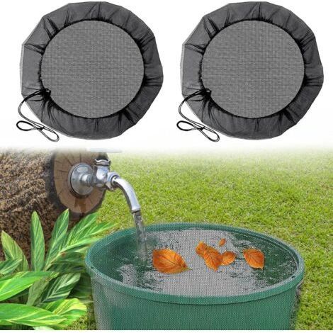 2 Pièces Filet pour Citerne De Pluie,95cm Housse pour Tonneau De Pluie avec Cordon De Serrage,Housse pour Tonneau De Pluie Ronde,Protection Contre Les Moustiques Et Les Feuilles 95 Cm (1/5)
