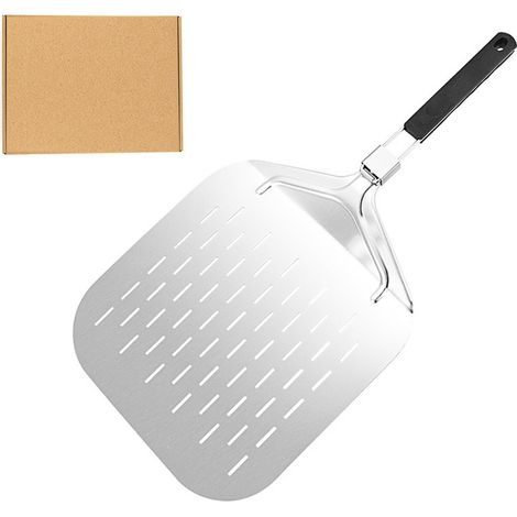 Lntyq Pelle a pizza aluminium, spatule pizza perforée, 32cm l'accessoire pizza idél (1/5)