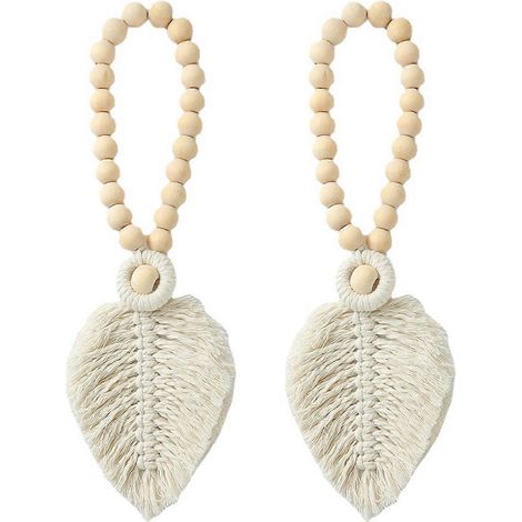 Handgefertigte Raffhalter, 2er-Set, Boho-Dekoration, Hotelgardinen