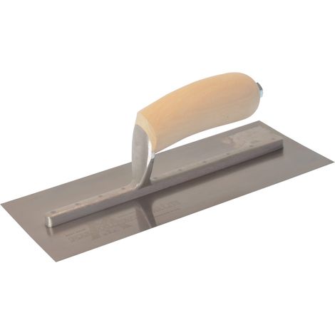 Marshalltown MXS1SS Stainless Steel Plasterer's Finishing Trowel with Wooden Handle, 11 x 4.1/2 inches