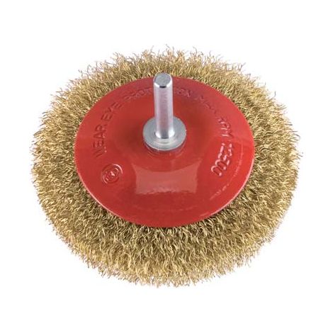 SPAZZOLA ACCIAIO CONICA + GAMBO 466.00 PG - MM 90 G.MM 6X25- 2 pezzi
