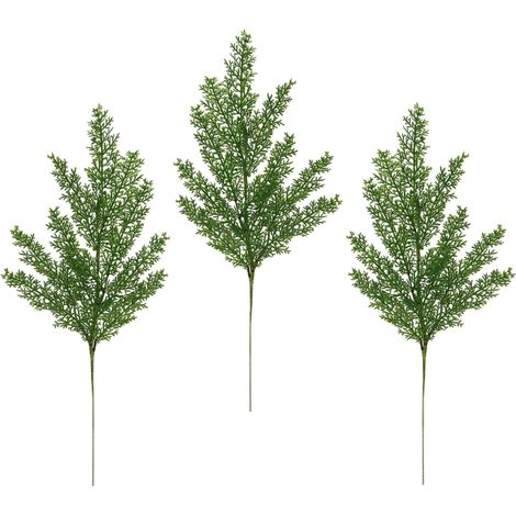 Branche de cyprès artificielle, branche de cyprès pour décoration de Noël, décoration florale, branches pour vase floral, branche artificielle pour guirlande, couronne, arrangement