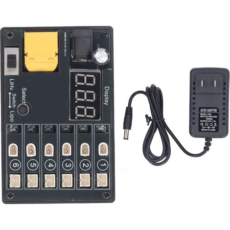 [JAMAIS UTILISÉ]Chargeur 1S LiPo LiHv 6 ports 6 canaux pour outils électroportatifs avec protection contre les sous-tensions, prise US 100-240 V (1/5)