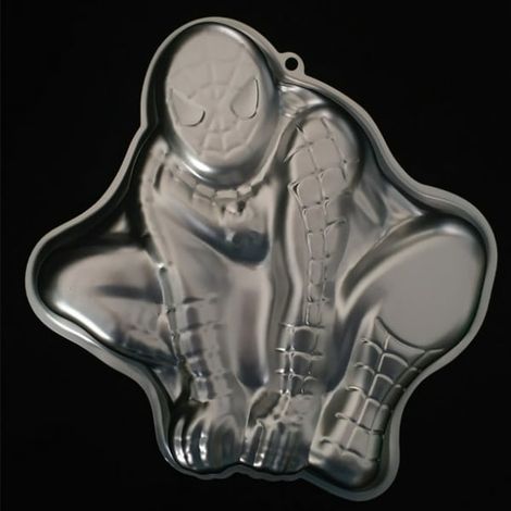 Moule de gâteau 3D Spiderman en aluminium, DIY anniversaire, moule de pâtisserie cuisine, outil de cuisson créatif, moule à gâteau super-héros, taille standard, idéal pour fêtes. (1/3)