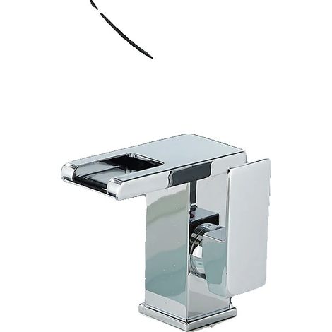 Grifo de lavabo de baño, iluminación LED, diseño contemporáneo, cromado. (1/2)