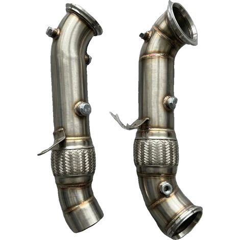 Downpipe sans catalyseur, diamètre de 3,5 pouces, matériau en acier inoxydable, s'adapte aux moteurs en ligne six turbocompressés (2010-2015), augmente le flux d'échappement, installation facile (1/5)