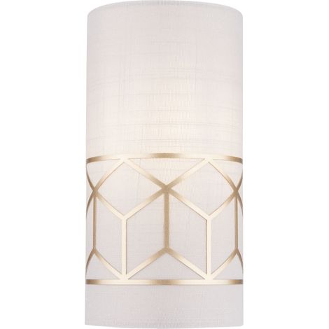 Applique Contemporanea Messina Metallo Oro 1 Luci Diffusore Lino Su Pvc (1/3)