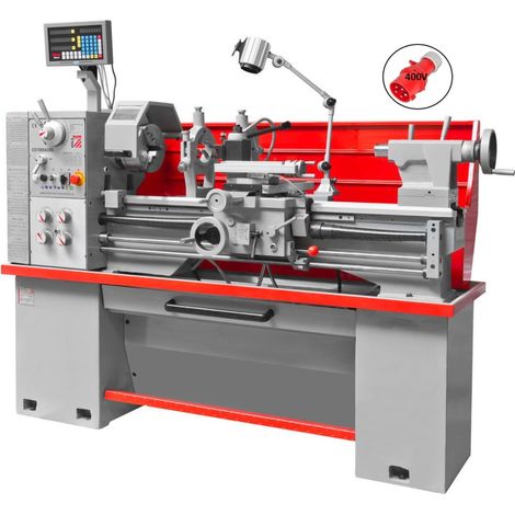 Tornio parallelo da ferro metallo con visualizzatore 400v Holzmann ed1080adig