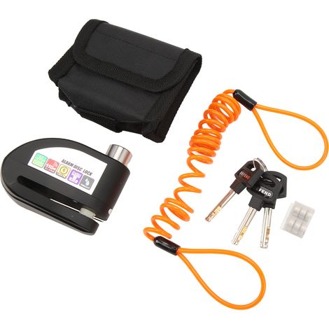 Antivol de disque de frein 110 dB pour moto, vélo et scooter, en acier inoxydable antirouille et étanche. (1/5)