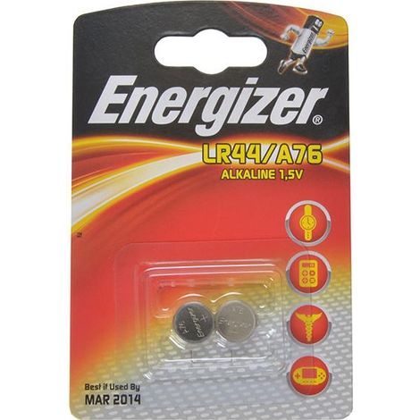 Energizer LR44 (N) Alkaline Coin Cell Batteries Pack of 2