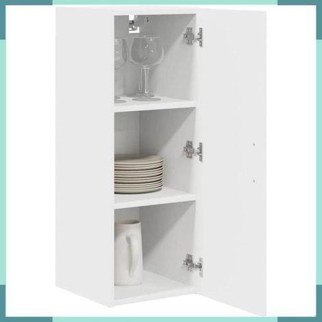 Armoire murale de cuisine - Kalmar - Blanc - 30 x 31 x 80 cm - Bois d'ingénierie (1/5)