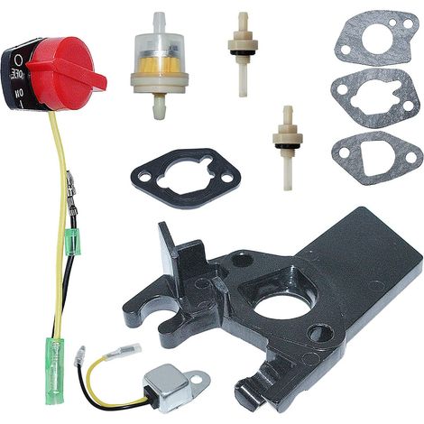 Interrupteur d'alerte de faible niveau d'huile pour Honda GX160 GX200 5.5HP 6.5HP, entretoise isolante de carburateur, joint d'entretoise de carburateur, kit de joints de carburateur, filtre à carbura (1/5)