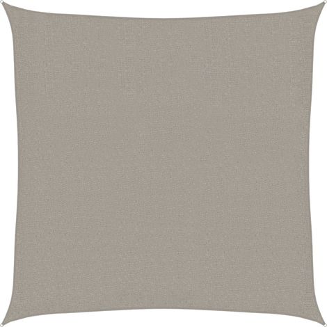 Sunshade Sail 160 g/m² Square Light Grey 2x2 m HDPE vidaXL