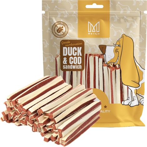 Hundeleckerli – Weiches Entenstreifen-Sandwich Mersjo 500 g