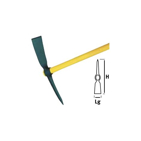 Leborgne – Pioche Suisse-Savoie 2,1 kg – Douille ovale 50x32mm – Outil sans manche pour terrassement et gros travaux – Trou de suspension