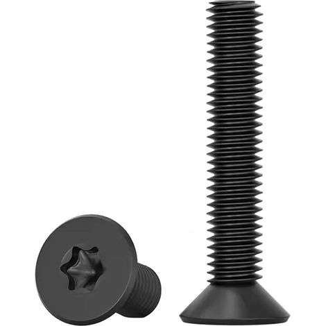 Vis à Tête Fraisée Noir 20 Pièces Vis Torx M5 X 30mm En Acier Inoxydable 304 Filetage Complet à Métaux Visserie Pour L'équipement De Machine Et Les Meubles à La Maison (1/5)