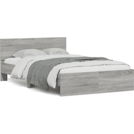 Maison Exclusive - Estructura de cama con cabecero gris Sonoma 13