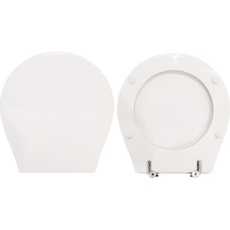 Copriwater K09 Kerasan legno rivestito in resina poliestere bianco (1/4)
