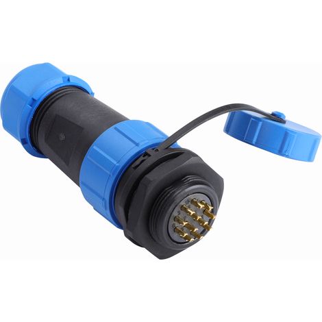 IP68 SP21 9Pin Waterproof Plastic Aviation Plug Socket Connector (12Pin)