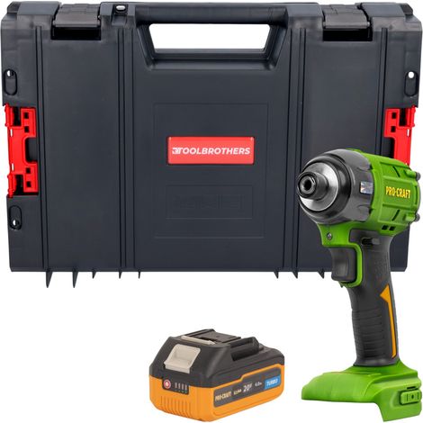 Procraft PS22bb Akku Schlagschrauber 20 V 230 Nm 1/2" Brushless + 1x Akku 4,0 Ah + RHINO Toolcase - ohne Ladegerät (1/5)