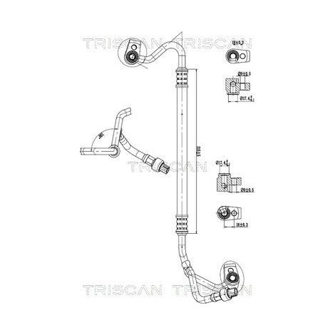 Conduite à haute/basse pression, climatisation TRISCAN 9010 16041 FORD 1807390