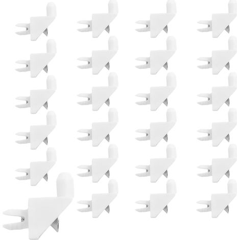 24 pièces Support Étagère Blanc avec 24 Vis Compatible avec IKEA PAX KOMPLEMENT Rechange Taquet étagère Fixation Cheville Pour Armoire De Cuisine, Bibliothèque, Armoire, Armoire De Meubles (1/5)
