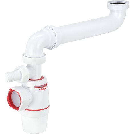 Wirquin Pro – Ensemble évier 1 bac NF avec siphon Ø40 NEO AIR – Réglable 250-295 mm – Débit 57,5 L/mn – Garde d'eau 50 mm – Anti-vide intégré