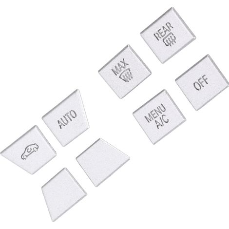 Reparaturset für Klimaanlagenknöpfe (8-teilig) aus silberfarbener Aluminiumlegierung, kompatibel mit BMW 3er G20 G28 (2020-2021) (1/5)