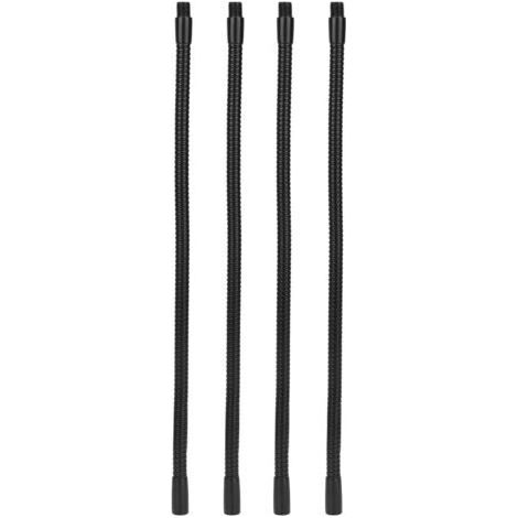 Tuyau de lampe à col de cygne en aluminium, calibre 10mm, Flexible, pour lampe de Table et de bureau, raccords d'éclairage 35cm, 4 pièces