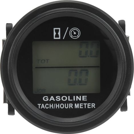 Compteur d'heures moteur, tachymètre, enregistrement numérique du temps total de fonctionnement (TOT), minuterie de travail réinitialisable avec double écran rétroéclairé (1/5)