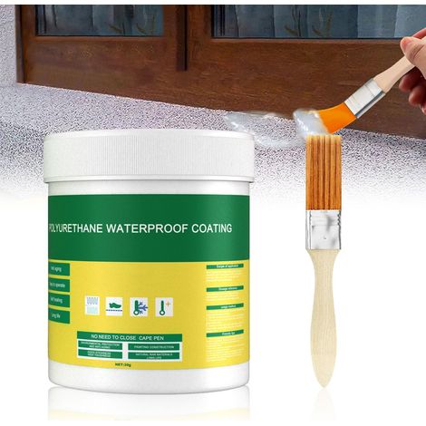Invisible Waterproof Agent, Liquide Étanchéité Transparent Avec Brosse, Scellant Invisible Imperméable, Agent Anti-Fuite Étanche, Réparation des Murs,Pour Toilettes,Carrelage,Murs,Toit (100g) (1/5)