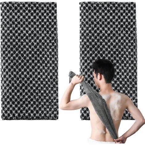 2 Pièces Serviette Exfoliante,100cm Longue,Douche Corps,Nettoyage Peau,Homme Femme (1/5)
