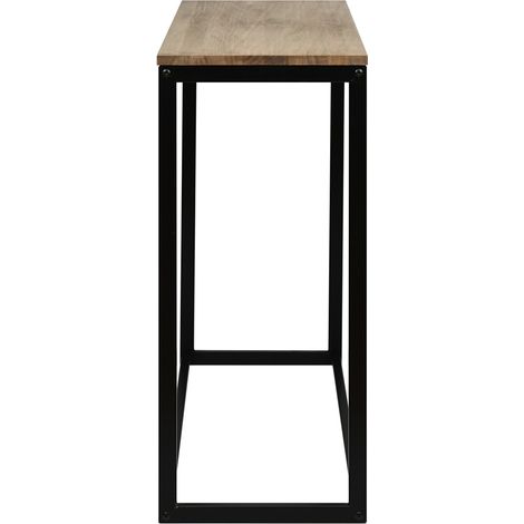 Recibidor iCub 70x35x80cm Negro en madera maciza de pino acabado vintage estilo industrial Box Furniture (1/4)