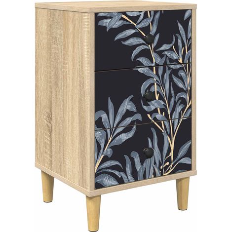 Bedside Cabinet DOKKUM Sonoma Oak 36 x 33 x 60 cm vidaXL