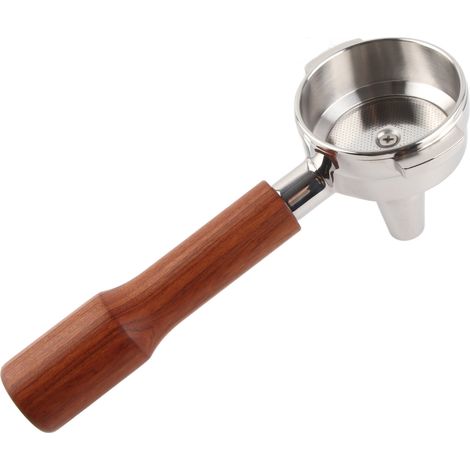 58-mm-Einzelkopf-Extraktionsfilterhalter, Griff aus Massivholz und Edelstahl, Rosenholz im C1-Stil, für Kaffee und Tee (1/5)