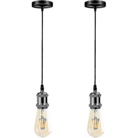 Suspension de plafond style industriel rose vintage (1/5)